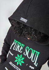 Sudadera negra con capucha Pure Soul